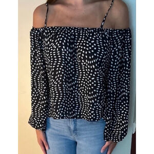 Lost in Lunar off shoulder asymmetrical shirt size S